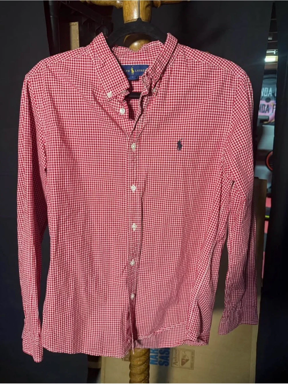 Ralph Lauren Red Gingham Button-Down Shirt - Boys